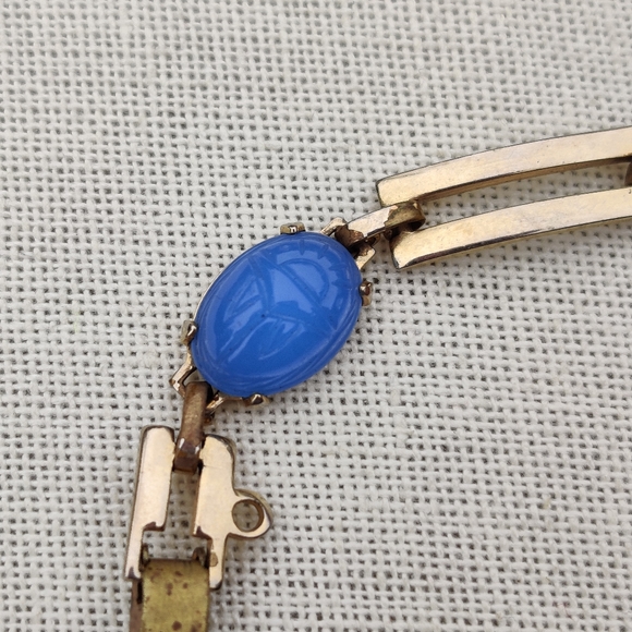 Antique stone scarab bracelet - Picture 4 of 7